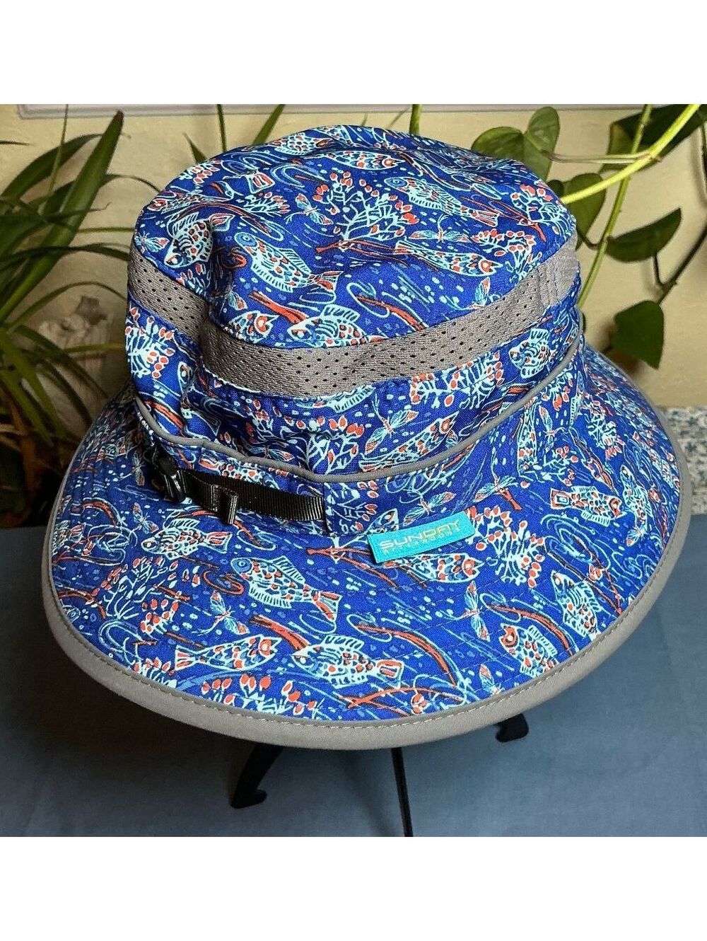 NEW Sunday Afternoons Blue Fish Child's Hat Size Small UPF 50+